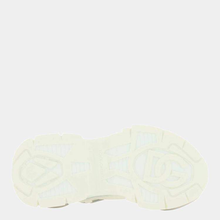 مملوكة مسبقًا Dolce & Gabbana White Mixed-material Airmaster Sneakers Size EU 36