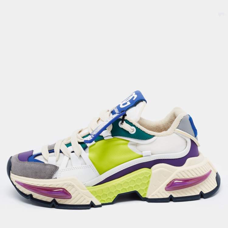 Pre Owned Dolce & Gabbana Multicolor Nylon and Rubber Airmaster Low Top Sneakers Size 39