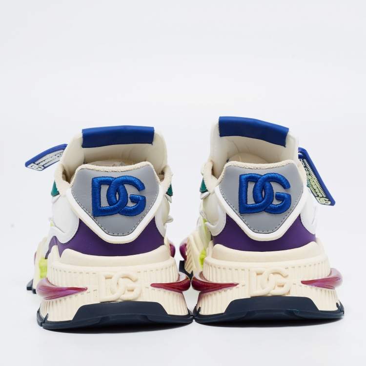 Pre Owned Dolce & Gabbana Multicolor Nylon and Rubber Airmaster Low Top Sneakers Size 39