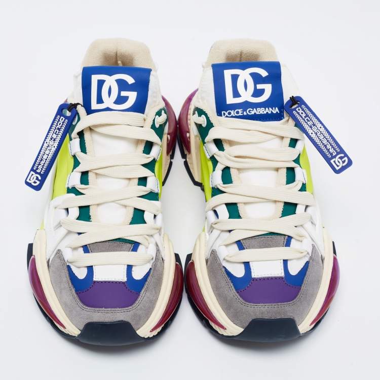 Pre Owned Dolce & Gabbana Multicolor Nylon and Rubber Airmaster Low Top Sneakers Size 39
