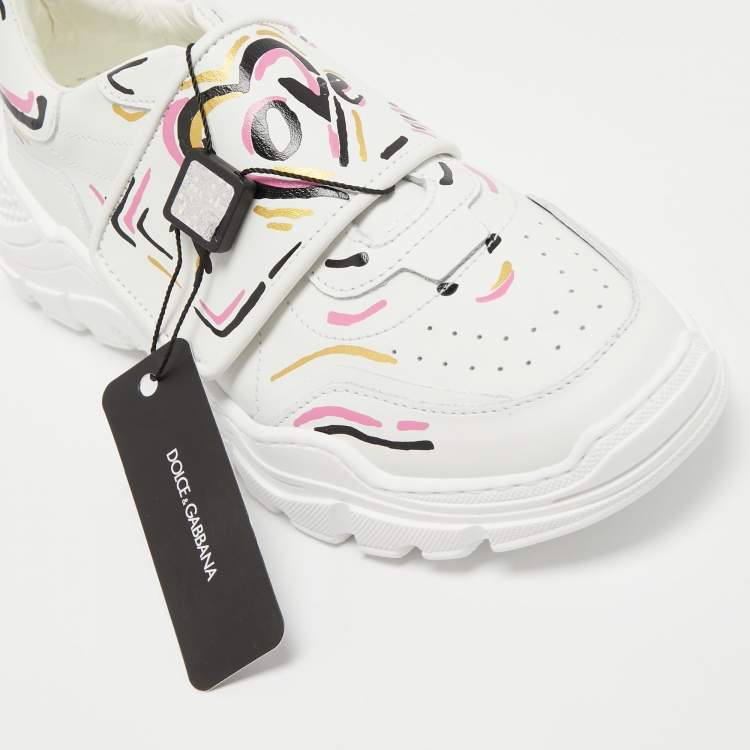 Pre Owned Dolce & Gabbana White Leather Daymaster Sneakers Size 36