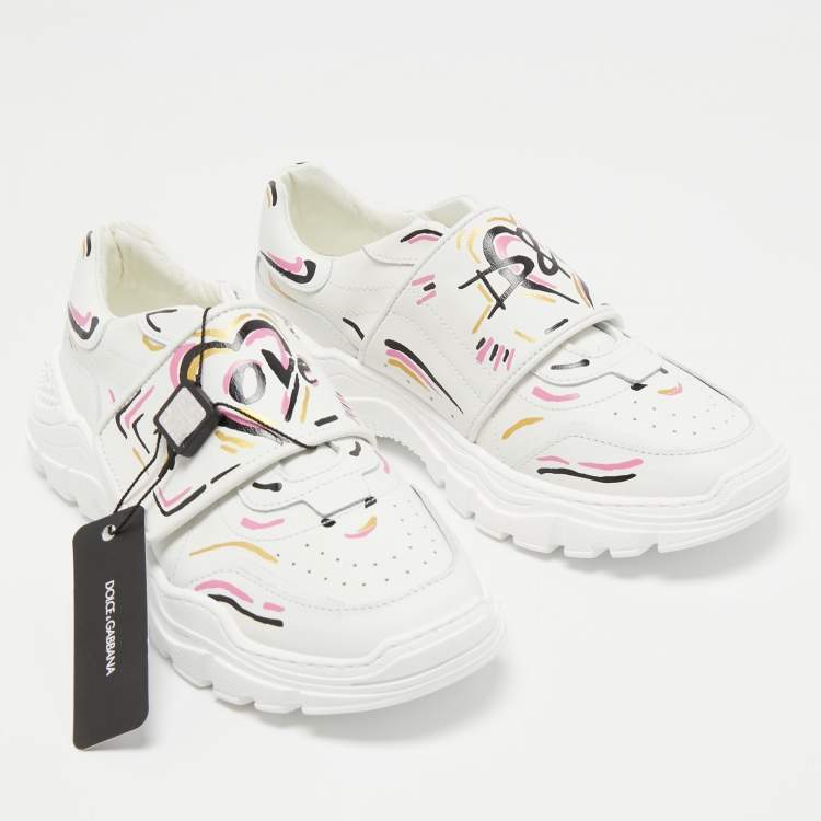 Pre Owned Dolce & Gabbana White Leather Daymaster Sneakers Size 36