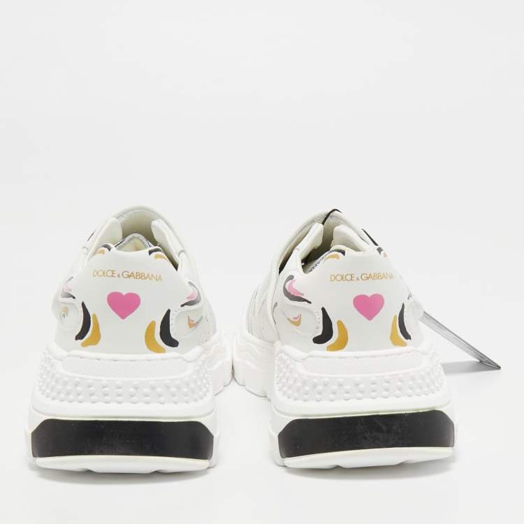 Pre Owned Dolce & Gabbana White Leather Daymaster Sneakers Size 36