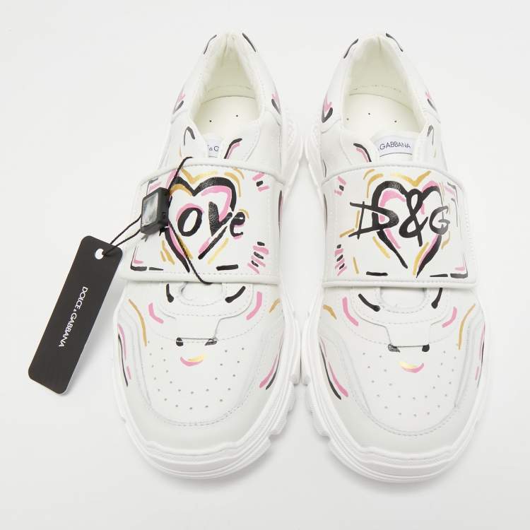 Pre Owned Dolce & Gabbana White Leather Daymaster Sneakers Size 36