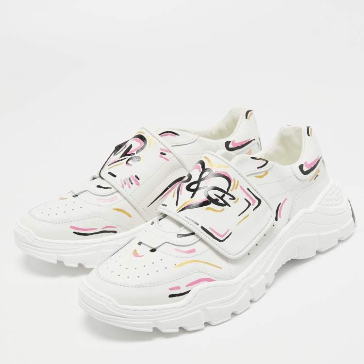Pre Owned Dolce & Gabbana White Leather Daymaster Sneakers Size 36