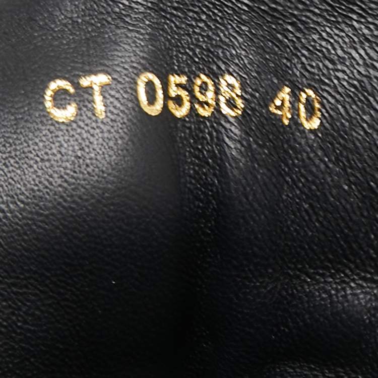 Pre Owned Dolce & Gabbana Black Leather and Suede Combat Boots Size 40
