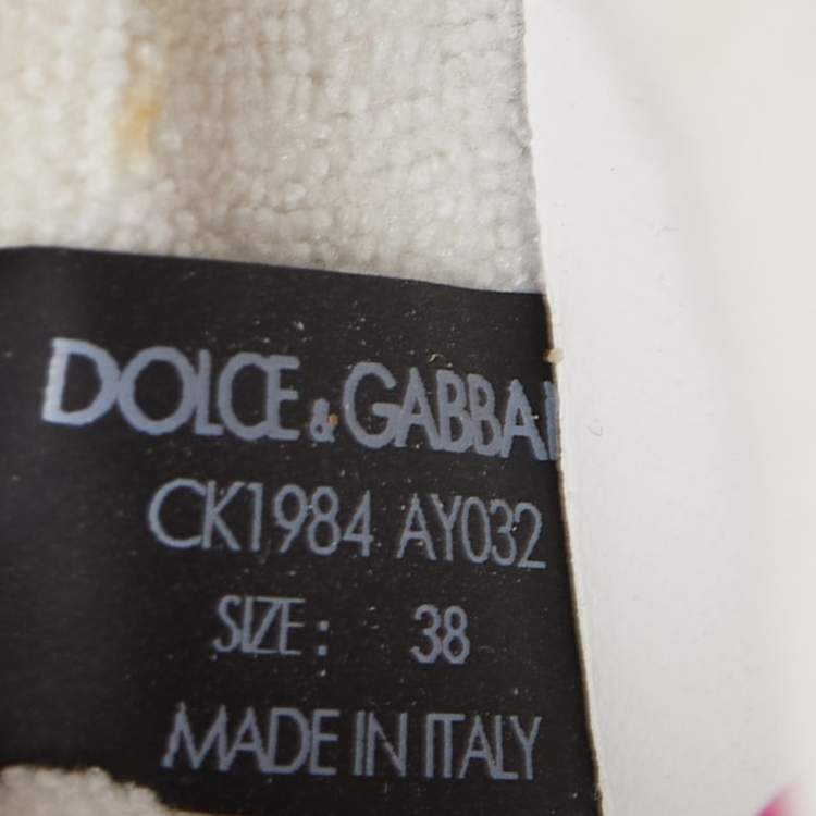مملوكة مسبقًا Dolce & Gabbana Multicolor Nylon and Suede Low Top Sneakers Size 38