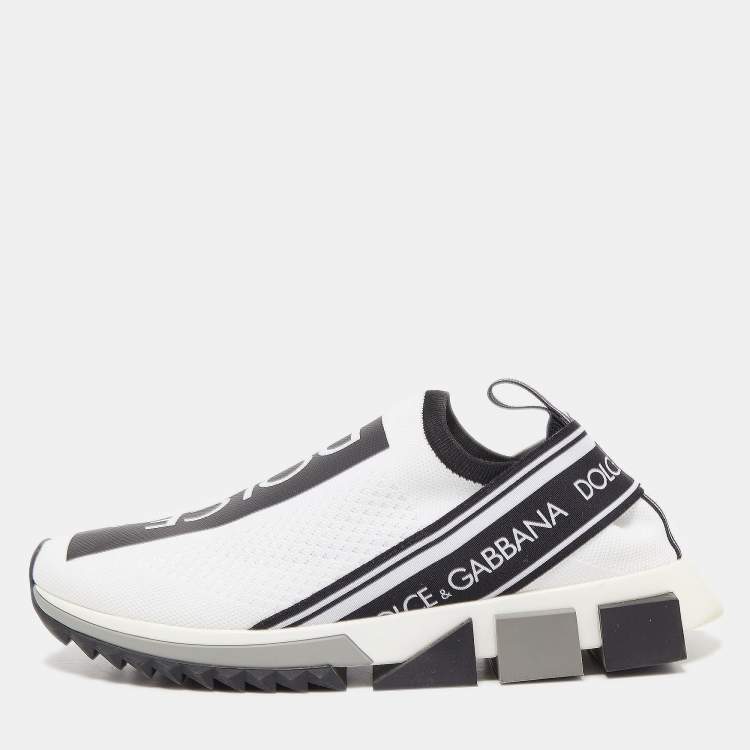 Dolce & Gabbana Knit Sneaker (White/Black) 41 (US 8)