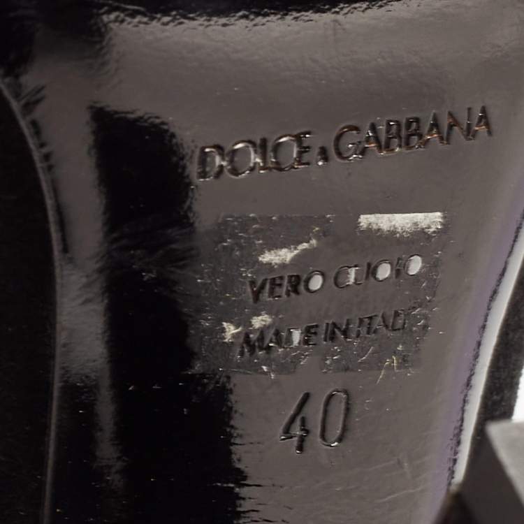 Pre Owned Dolce & Gabbana Black Suede Platform Knee Length Boots Size 40