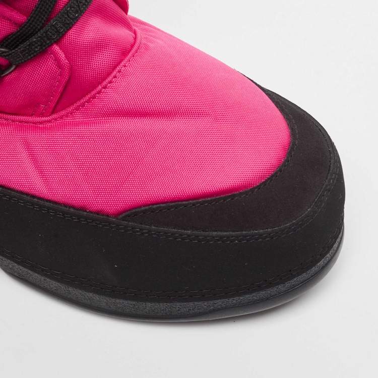 Pre Owned Dolce & Gabbana Pink Nylon Snow Boots Size 35/36