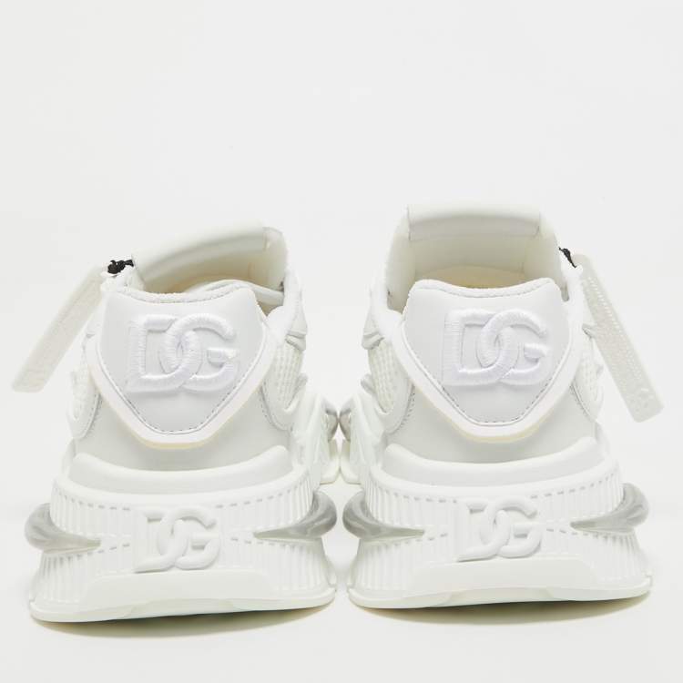 Pre Owned Dolce & Gabbana Leather and Mesh Airmaster Low Top Sneakers Size 38