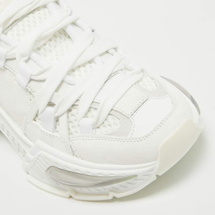 Pre Owned Dolce & Gabbana Leather and Mesh Airmaster Low Top Sneakers Size 38