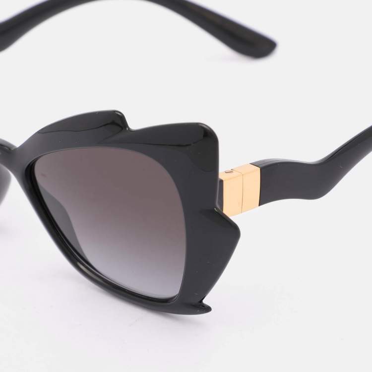 Pre Owned Dolce & Gabbana Black Acetate DG6166 Cat Eye Sunglasses