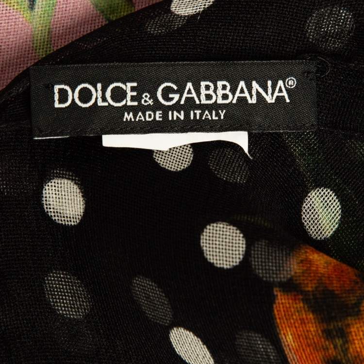 مملوكة مسبقًا Dolce & Gabbana Pink Pineapple Print Silk Scarf 