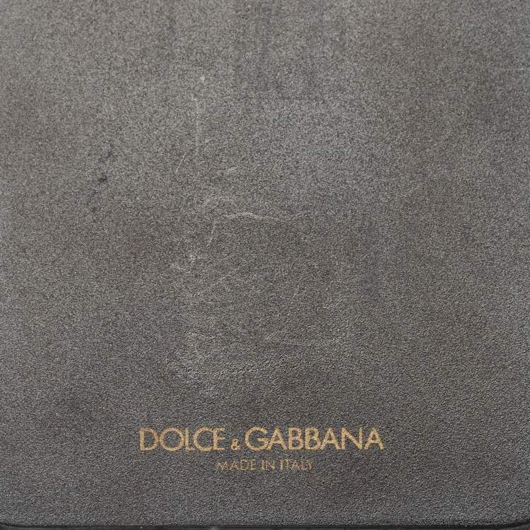 Pre Owned Dolce & Gabbana Red/Black DG Logo Crystals iPhone X Case 