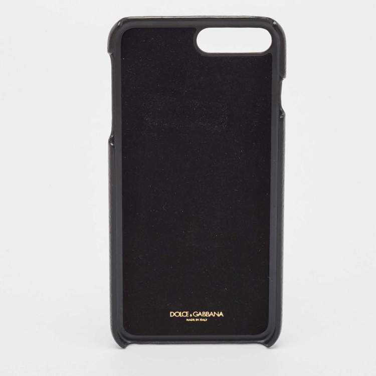 Pre Owned Dolce & Gabbana Black Bottalato Radio iPhone 7 Plus Case 