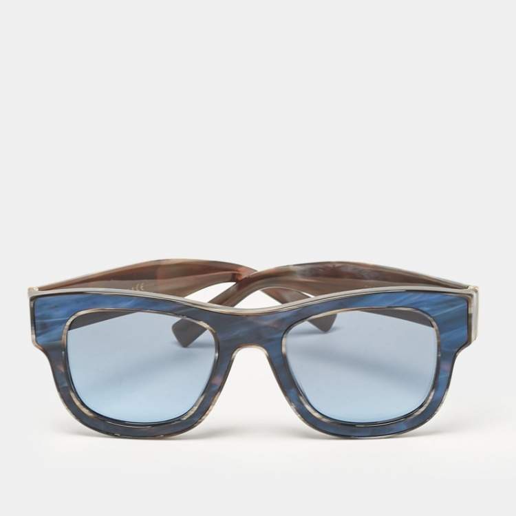 Pre Owned Dolce & Gabbana Blue/Brown DG 4379 Wayfarer Sunglasses