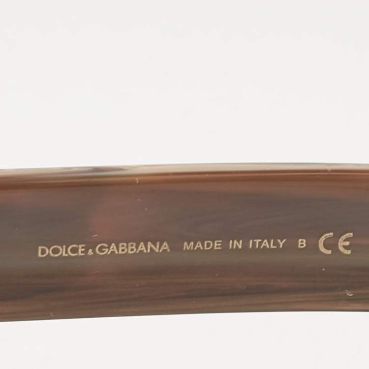 Pre Owned Dolce & Gabbana Blue/Brown DG 4379 Wayfarer Sunglasses