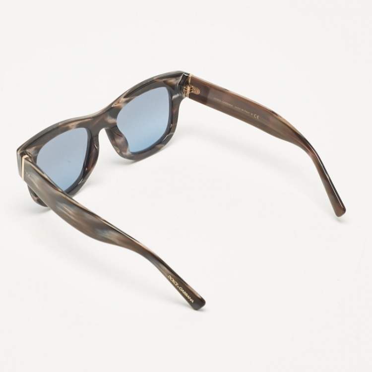 Pre Owned Dolce & Gabbana Blue/Brown DG 4379 Wayfarer Sunglasses