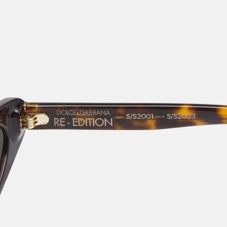 Pre Owned Dolce & Gabbana Brown Tortoise DG4442 Frame Sunglasses