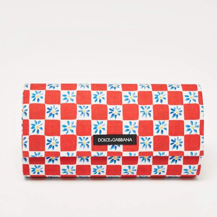 Pre Owned Dolce & Gabbana Red/Blue Gradient DG4277 Sicilian Carretto Cat-Eye Sunglasses