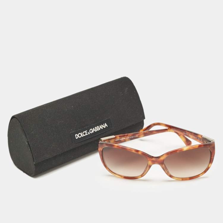 Pre Owned Dolce & Gabbana Havana/Brown Gradient DG 4195 Cat-Eye Sunglasses