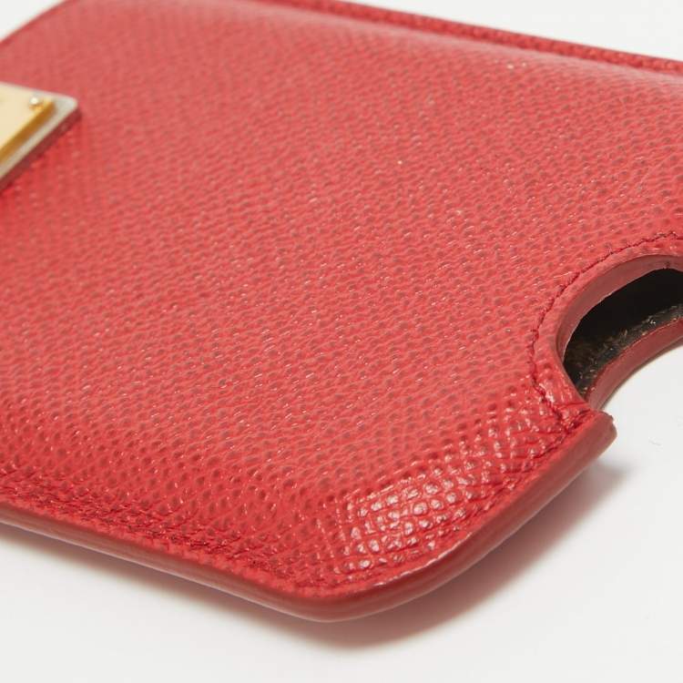 Pre Owned Dolce & Gabbana Red Leather Blackberry Cover