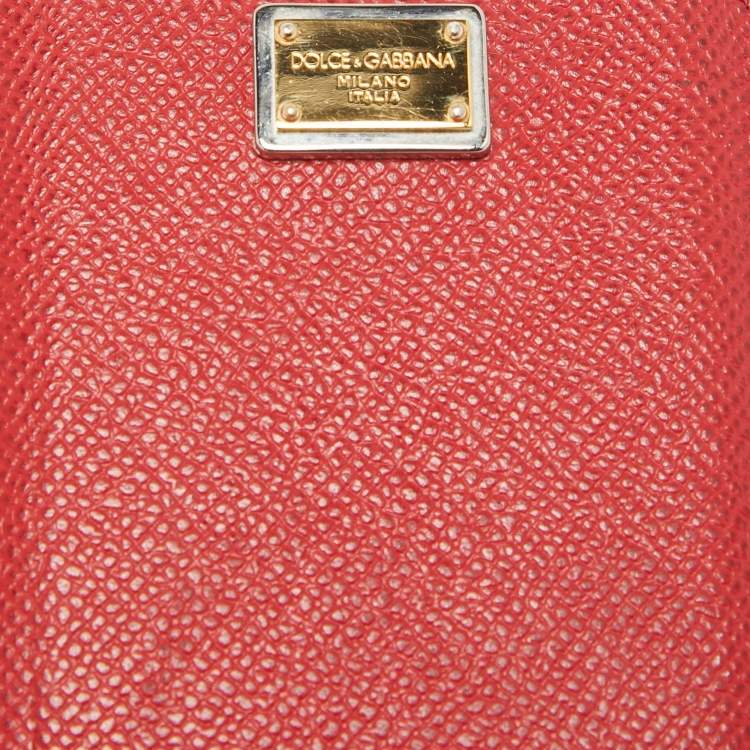 Pre Owned Dolce & Gabbana Red Leather Blackberry Cover