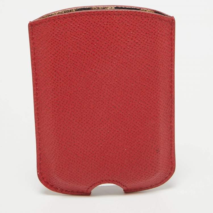Pre Owned Dolce & Gabbana Red Leather Blackberry Cover