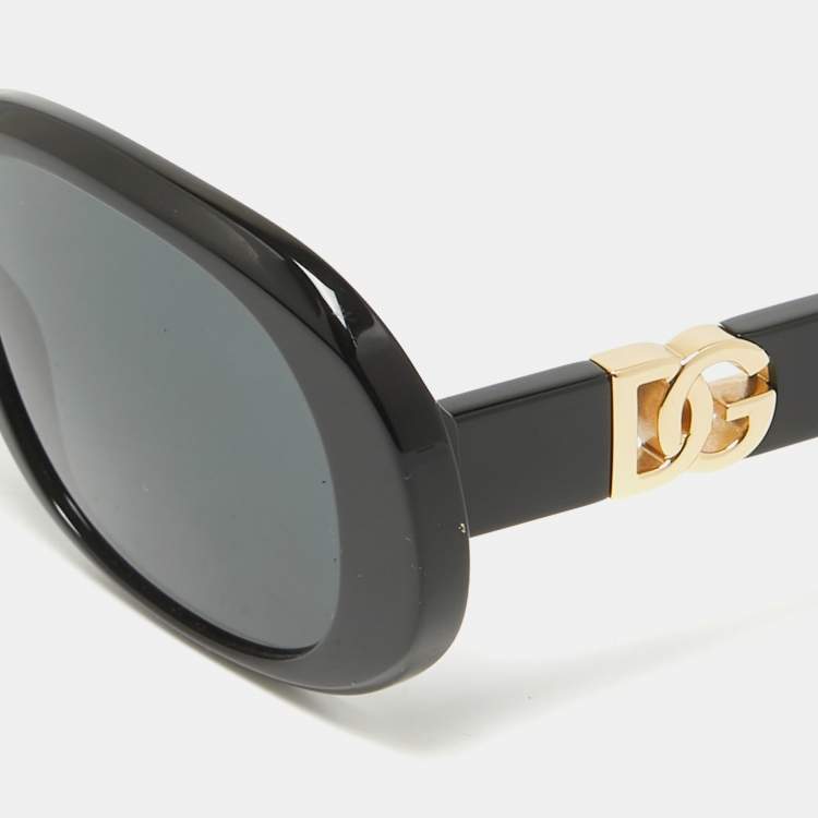 Pre Owned Dolce & Gabbana Black DG4476 Oversized Sunglasses