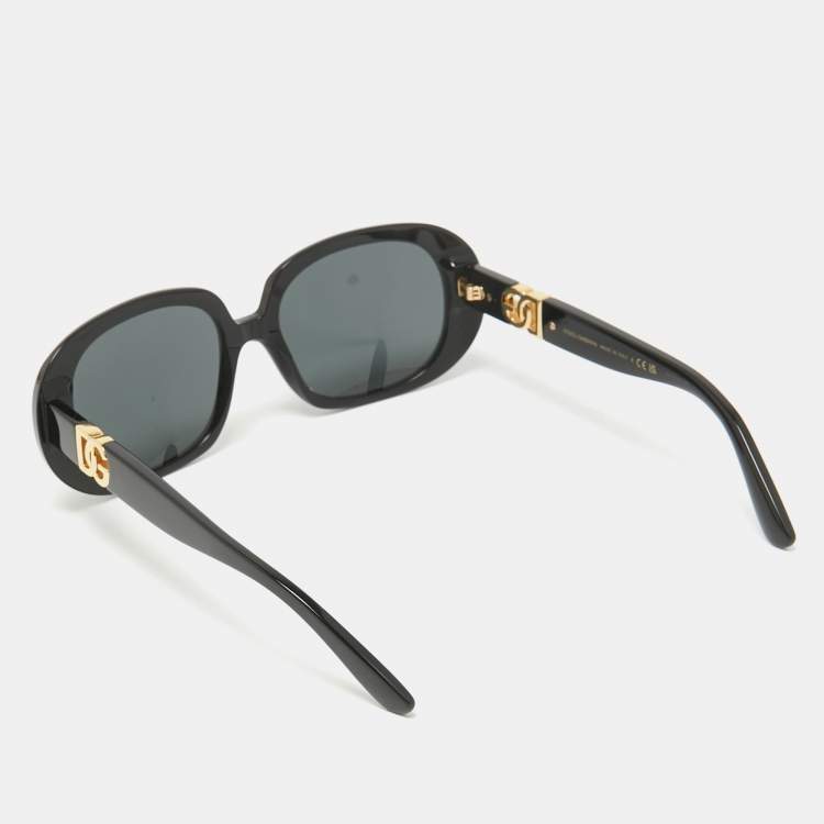 Pre Owned Dolce & Gabbana Black DG4476 Oversized Sunglasses