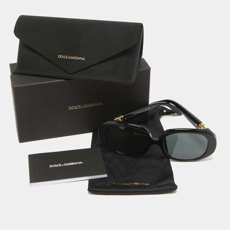 Pre Owned Dolce & Gabbana Black DG4476 Oversized Sunglasses