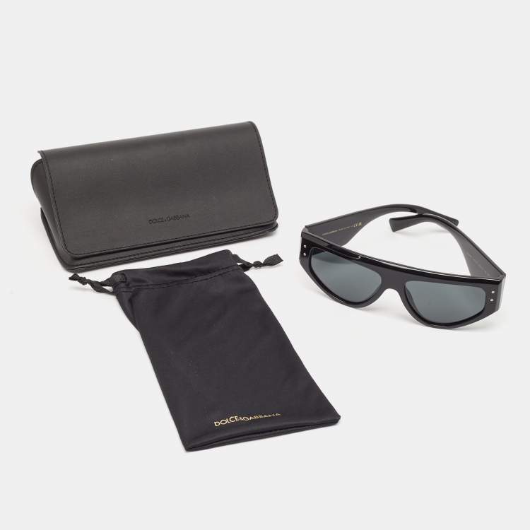 Pre Owned Dolce & Gabbana Black DG4461 Shield Sunglasses