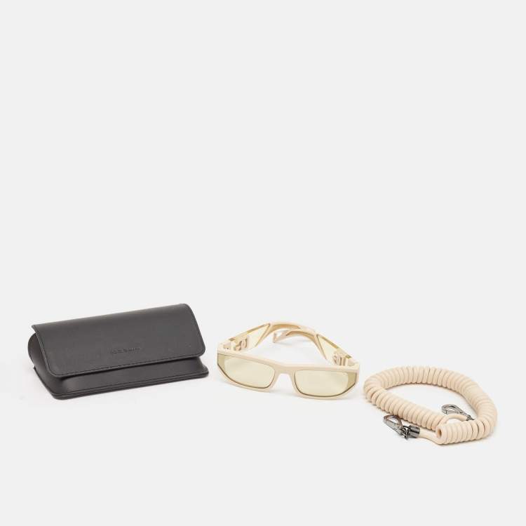 Pre Owned Dolce & Gabbana Beige DG6172 Rectangle Sunglasses