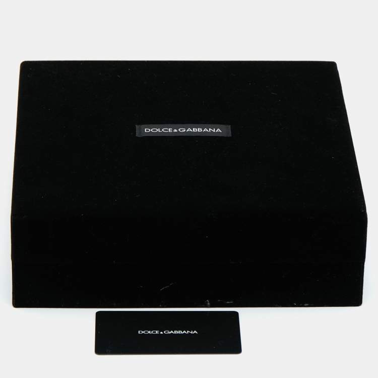 Pre Owned Dolce & Gabbana Composite Painting Crystals Gold  Tone Necklace