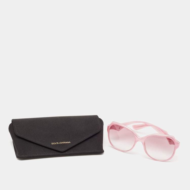 Pre Owned Dolce & Gabbana Pink Gradient DG6154 Oversized Sunglasses