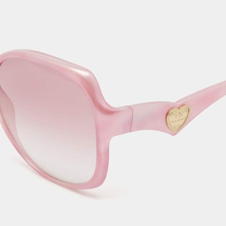 Pre Owned Dolce & Gabbana Pink Gradient DG6154 Oversized Sunglasses