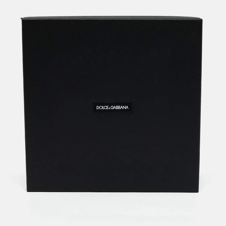 Pre Owned Dolce & Gabbana White Poppy Print Silk Square Scarf