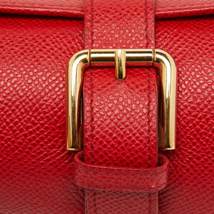 Pre Owned Dolce & Gabbana Red Leather Travel Watch Case