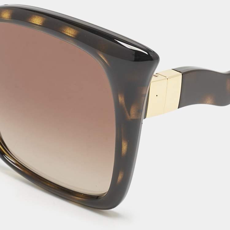 Pre Owned Dolce & Gabbana Tortoise Brown Gradient DG 6168 Butterfly Sunglasses