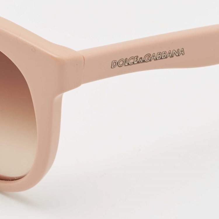 Pre Owned Dolce & Gabbana Pink/Brown Gradient DG4149 Butterfly Sunglasses