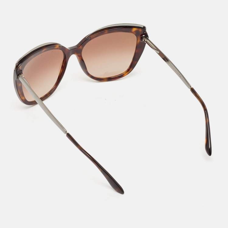 Pre Owned Dolce & Gabbana Brown Gradient DG4332 Butterfly Sunglasses