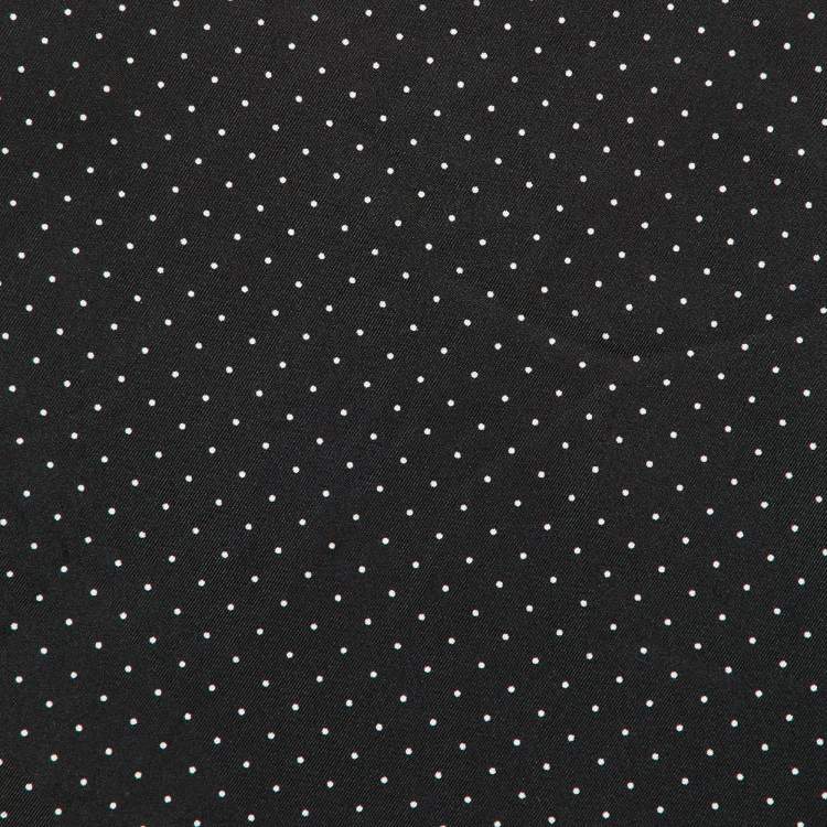 Pre Owned Dolce & Gabbana Black Polkadots Print Silk Pocket Square