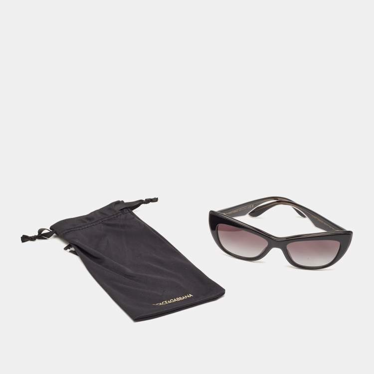 Pre Owned Dolce & Gabbana Black Gradient DG4417 Cat Eye Sunglasses