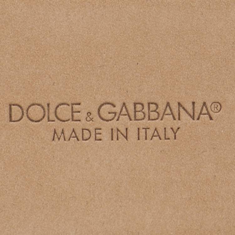 Pre Owned Dolce & Gabbana Black Leather Devotion Waist Belt 75CM