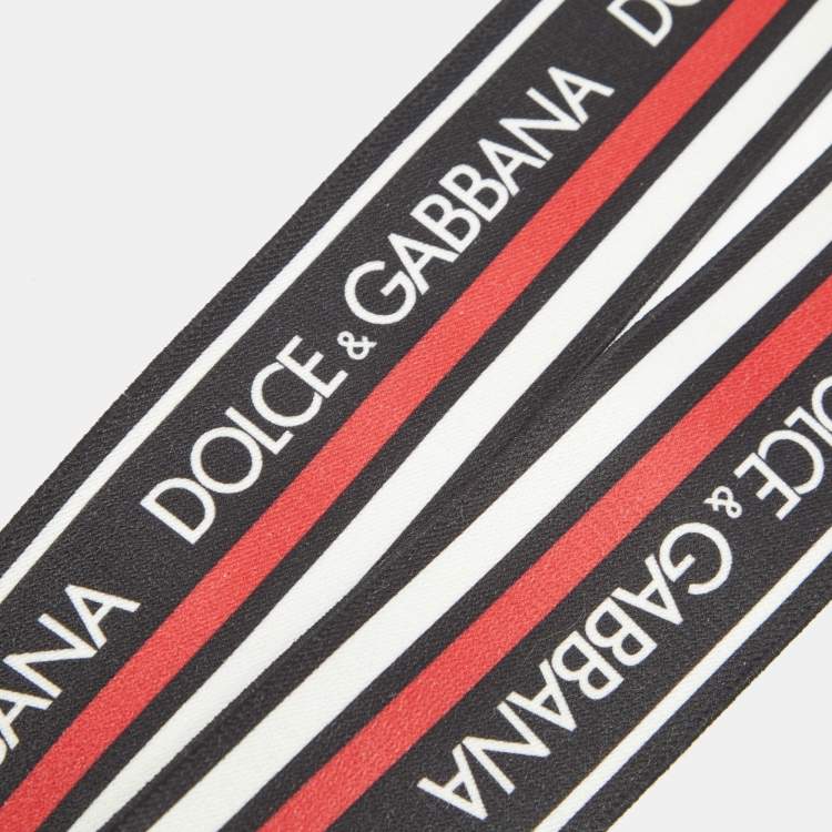 Pre Owned Dolce & Gabbana Multicolor Elastic Band and Leather Heart Buckle Belt 85CM