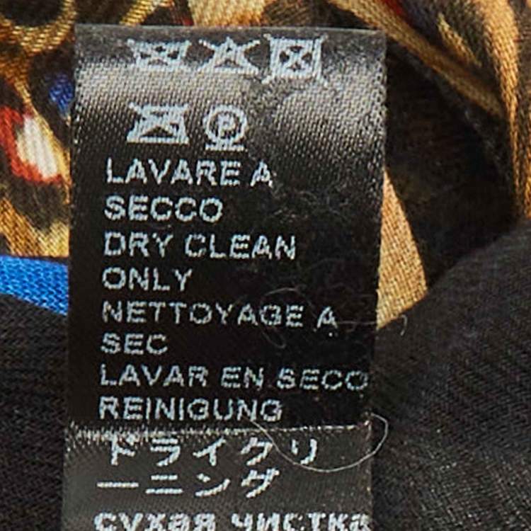 Pre Owned Dolce & Gabbana Multicolor King Of Heart Print Modal Stole 