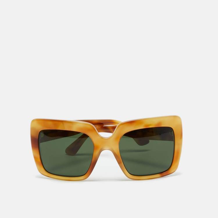 Pre Owned Dolce & Gabbana Tortoise Brown DG4310 Frame Square Sunglasses