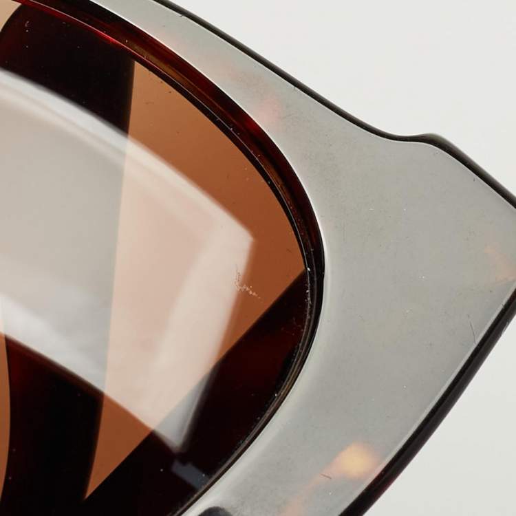 Pre Owned نظارة شمسية دولتشي أند غابانا عي ن القطة تدرج بني/بني سلحفاة DG4311