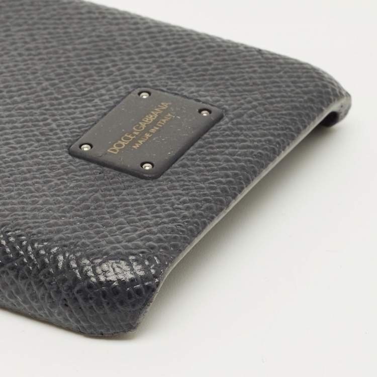 Pre Owned Dolce & Gabbana Black Leather iPhone 7 Case